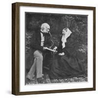 Florence Nightingale and Sir Harry Verney on the Lawn at Claydon House, 1889-null-Framed Giclee Print