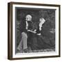 Florence Nightingale and Sir Harry Verney on the Lawn at Claydon House, 1889-null-Framed Giclee Print