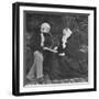 Florence Nightingale and Sir Harry Verney on the Lawn at Claydon House, 1889-null-Framed Giclee Print