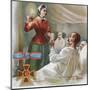 Florence Nightingale Attends To Patients In The Crimea For The British Red Cross-null-Mounted Art Print