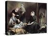 Florence Nightingale, British Nurse and Hospital Reformer, at Scutari Hospital, Turkey, 1855-Henry Barraud-Stretched Canvas