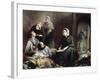 Florence Nightingale, British Nurse and Hospital Reformer, at Scutari Hospital, Turkey, 1855-Henry Barraud-Framed Giclee Print