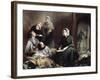 Florence Nightingale, British Nurse and Hospital Reformer, at Scutari Hospital, Turkey, 1855-Henry Barraud-Framed Giclee Print