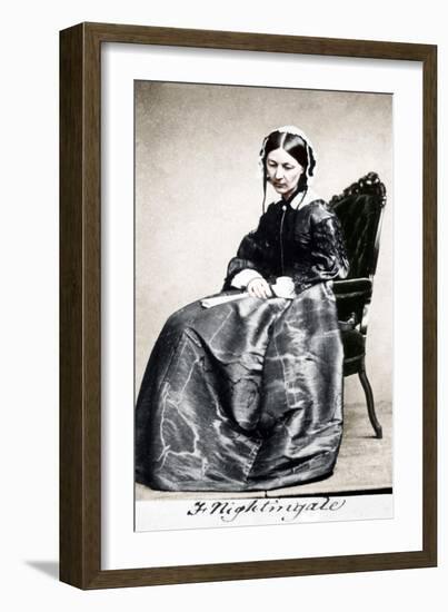 Florence Nightingale, English Nurse and Hospital Reformer, 1854-null-Framed Giclee Print