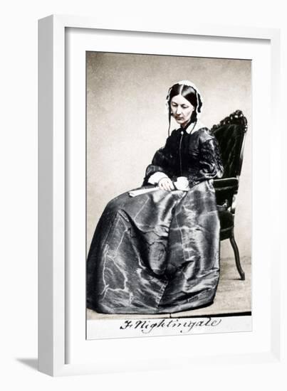 Florence Nightingale, English Nurse and Hospital Reformer, 1854-null-Framed Giclee Print