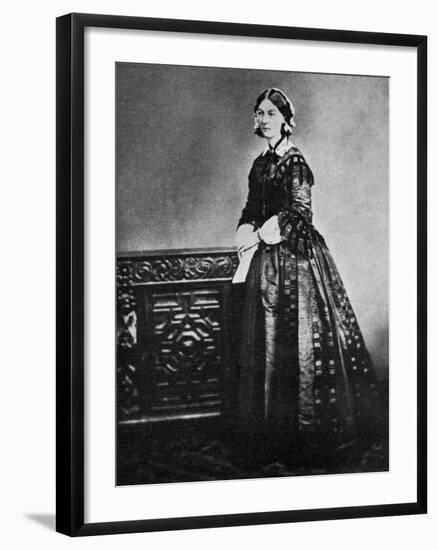 Florence Nightingale, English Nurse and Hospital Reformer, 1855-null-Framed Giclee Print