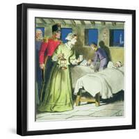 Florence Nightingale from "Peeps into the Past," Published circa 1900-Trelleek-Framed Giclee Print