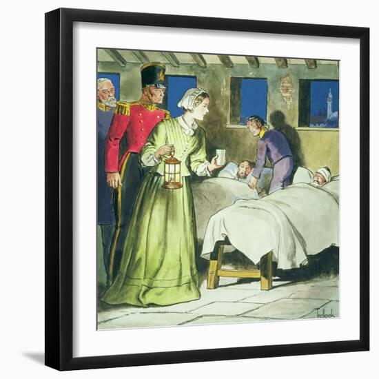 Florence Nightingale from "Peeps into the Past," Published circa 1900-Trelleek-Framed Giclee Print