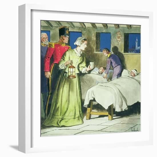 Florence Nightingale from "Peeps into the Past," Published circa 1900-Trelleek-Framed Giclee Print
