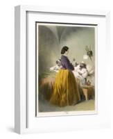 Florence Nightingale in Scutari, Florence Nightingale Attends a Patient-null-Framed Art Print