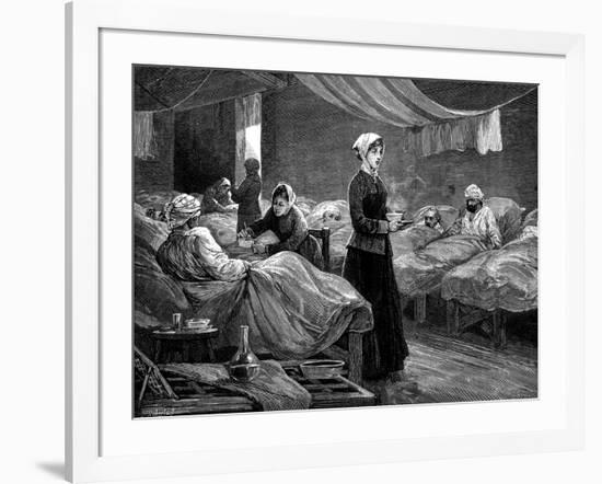 Florence Nightingale in the Barrack Hospital at Scutari, C1880-null-Framed Giclee Print