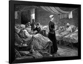 Florence Nightingale in the Barrack Hospital at Scutari, C1880-null-Framed Giclee Print