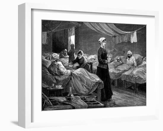 Florence Nightingale in the Barrack Hospital at Scutari, C1880-null-Framed Giclee Print