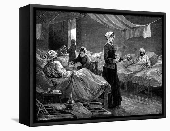 Florence Nightingale in the Barrack Hospital at Scutari, C1880-null-Framed Stretched Canvas