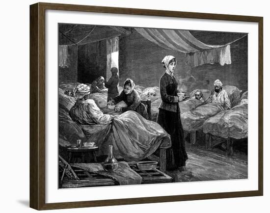 Florence Nightingale in the Barrack Hospital at Scutari, C1880-null-Framed Giclee Print