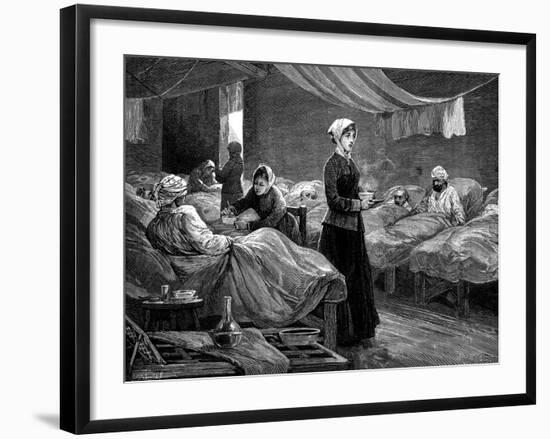 Florence Nightingale in the Barrack Hospital at Scutari, C1880-null-Framed Giclee Print