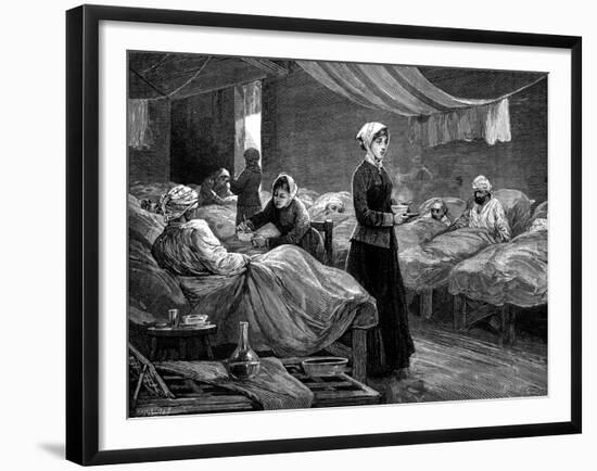 Florence Nightingale in the Barrack Hospital at Scutari, C1880-null-Framed Giclee Print