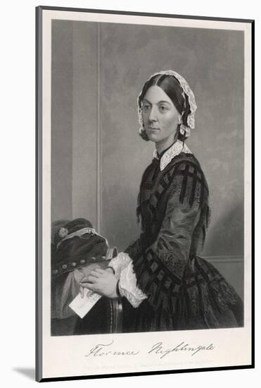 Florence Nightingale Nurse Hospital Reformer Philanthropist-Alonzo Chappel-Mounted Photographic Print