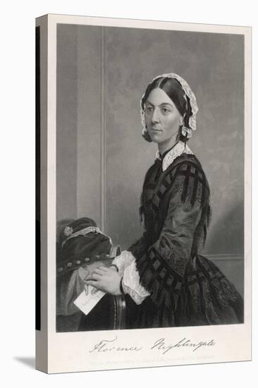 Florence Nightingale Nurse Hospital Reformer Philanthropist-Alonzo Chappel-Stretched Canvas