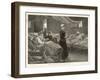 Florence Nightingale Walks Between the Rows of Beds in the Barrack Hospital-Henry Roberts-Framed Art Print