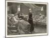Florence Nightingale Walks Between the Rows of Beds in the Barrack Hospital-Henry Roberts-Mounted Art Print
