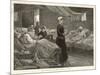 Florence Nightingale Walks Between the Rows of Beds in the Barrack Hospital-Henry Roberts-Mounted Art Print