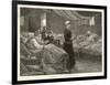 Florence Nightingale Walks Between the Rows of Beds in the Barrack Hospital-Henry Roberts-Framed Art Print