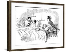 Florence Nightingale Watching a Nurse at Work, 1854-null-Framed Giclee Print