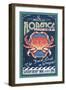 Florence, Oregon - Dungeness Crab-Lantern Press-Framed Art Print