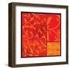 Florence Red Gold-Lillian Pasenar-Framed Art Print