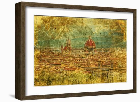 Florence - Retro Style Picture-standa_art-Framed Art Print