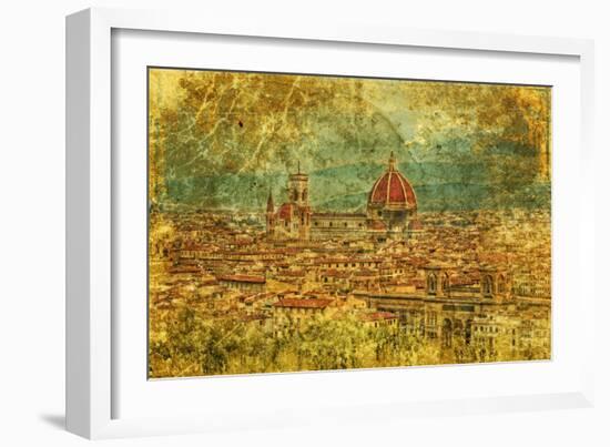 Florence - Retro Style Picture-standa_art-Framed Art Print