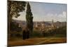 Florence, Seen from the Boboli-Gardens-Jean-Baptiste-Camille Corot-Mounted Giclee Print
