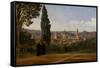 Florence, Seen from the Boboli-Gardens-Jean-Baptiste-Camille Corot-Framed Stretched Canvas