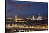 Florence Skyline at Sunset.-Jon Hicks-Stretched Canvas