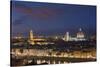 Florence Skyline at Sunset.-Jon Hicks-Stretched Canvas