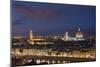 Florence Skyline at Sunset.-Jon Hicks-Mounted Photographic Print