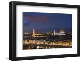 Florence Skyline at Sunset.-Jon Hicks-Framed Photographic Print