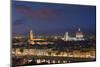 Florence Skyline at Sunset.-Jon Hicks-Mounted Photographic Print