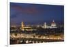 Florence Skyline at Sunset.-Jon Hicks-Framed Photographic Print