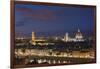 Florence Skyline at Sunset.-Jon Hicks-Framed Photographic Print