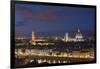 Florence Skyline at Sunset.-Jon Hicks-Framed Photographic Print