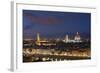 Florence Skyline at Sunset.-Jon Hicks-Framed Photographic Print