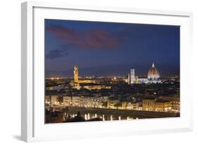 Florence Skyline at Sunset.-Jon Hicks-Framed Photographic Print