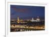 Florence Skyline at Sunset.-Jon Hicks-Framed Photographic Print