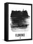 Florence Skyline Brush Stroke - Black-NaxArt-Framed Stretched Canvas