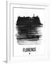 Florence Skyline Brush Stroke - Black-NaxArt-Framed Art Print