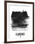 Florence Skyline Brush Stroke - Black-NaxArt-Framed Art Print