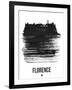 Florence Skyline Brush Stroke - Black-NaxArt-Framed Art Print