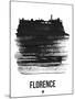 Florence Skyline Brush Stroke - Black-NaxArt-Mounted Art Print